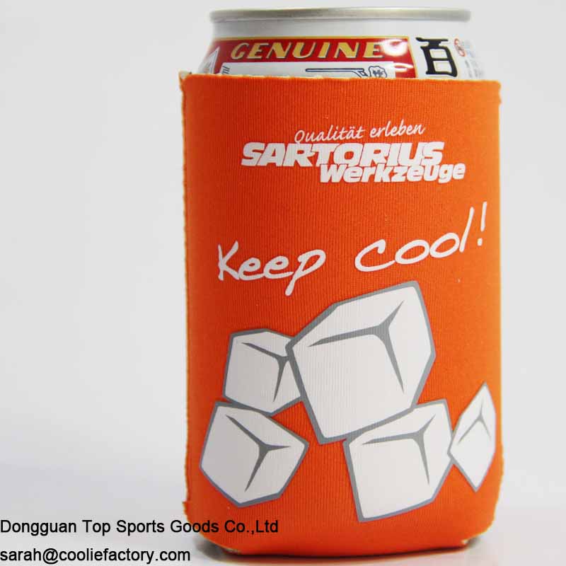 12oz Neoprene Can Cooler - Insulated Sleeve for Beer & Soda Cans (Customizable & Reusable)