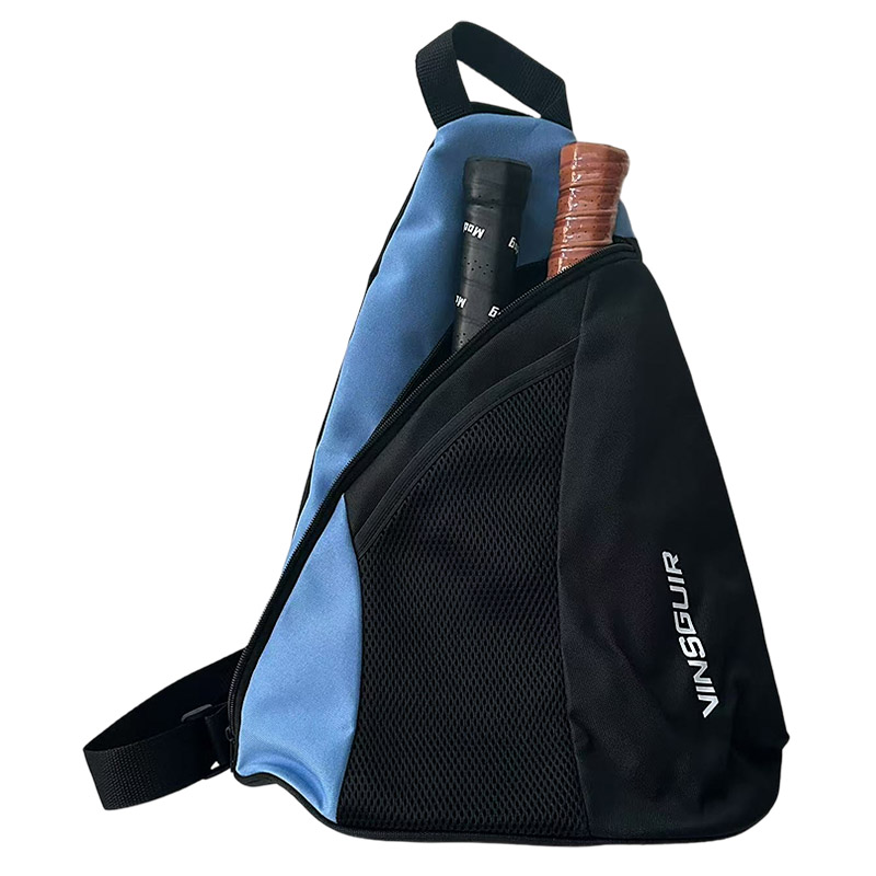 Double Pickleball Bag - Nylon Paddle Tote with Adjustable Shoulder Strap (Fits 2 Paddles & Accessories)