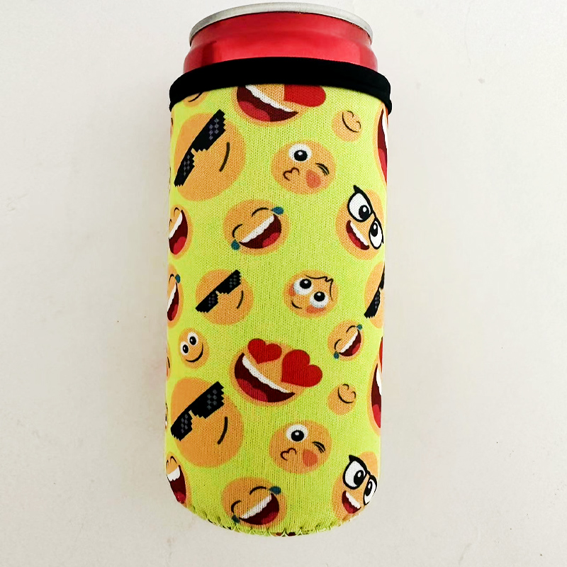 12oz Slim Can Coolies, Smile Slim Koozies With Trim 